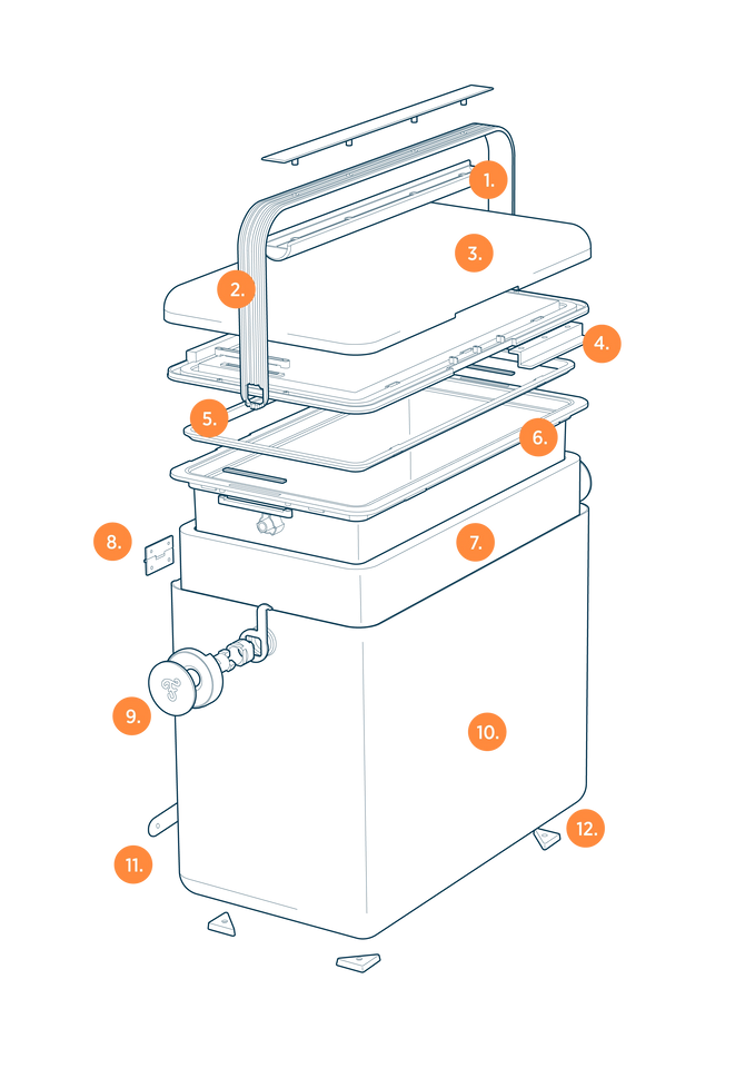 FIELDBAR GIN TRUNK - SEA BOAT BLUE